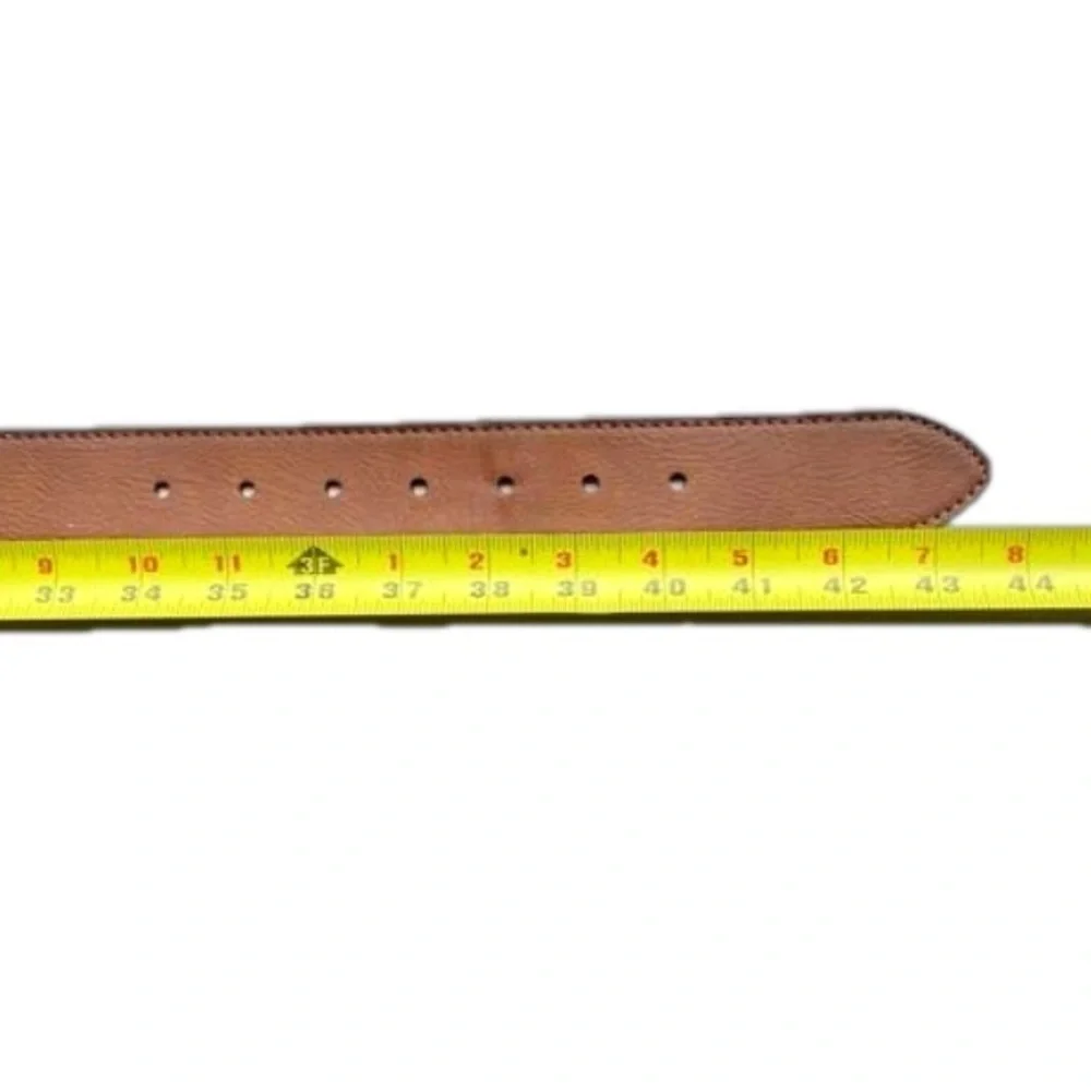 LEVIS Belt Coated Leather Caramel Brown Size M 34-36